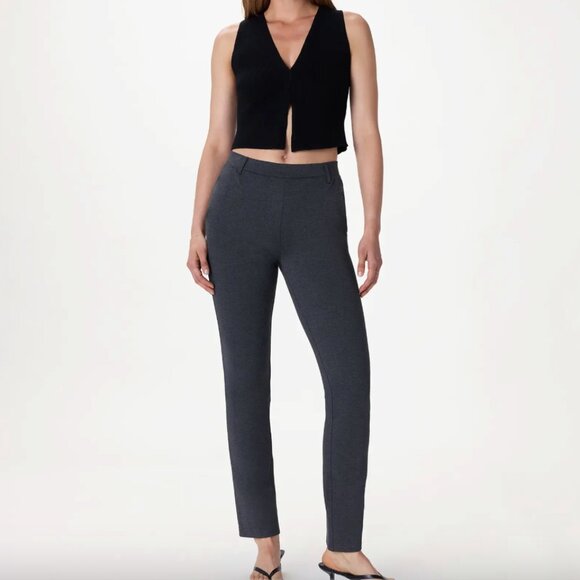 NWT Ultra-Stretch Ponte Straight Leg Pants, L, Charcoal - Picture 1 of 11